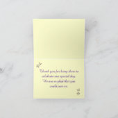 Lila-Gelbe Diamanten Schmetterlinge Danke, Karten (Innenseite)