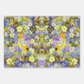 Lila Gelbe Gartenanlage Blume Geschenkpapier Set (Vorderseite)