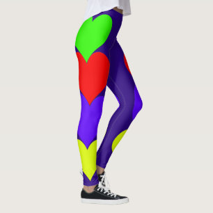 Lila-gelbe Gelbhöre Dunkelblaue Leggings