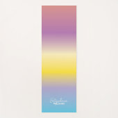 Lila-Gelbe Gradient Yoga Mat mit Individuelle Name Yogamatte (Vorderseite)