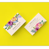 Lila Gelbe grüne Blume Visitenkarte