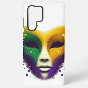 Lila gelbe grüne Mardi-Gras-Maske Samsung Galaxy Hülle