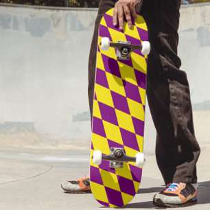 Lila-gelbe Harlekin-Karuomuster Skateboard
