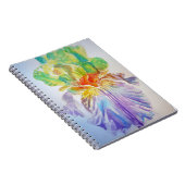 Lila-Gelbe Iris-Blume-Notebook Notizblock (Rechte Seite)