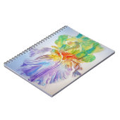 Lila-Gelbe Iris-Blume-Notebook Notizblock (Linke Seite)