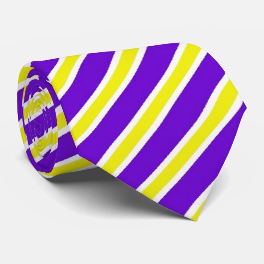 Lila gelbe Krawatte (Gerollt)