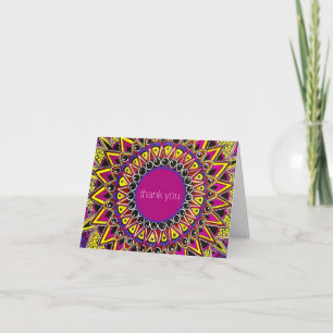 Lila Gelbe Mandala Dankeschön Gefaltet