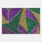 Lila-Gelbe Mardi Gras-Glitzer-Muster Geschenkpapier Set (Vorderseite 2)