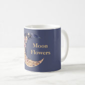 Lila Gelbe Mondblumen Kaffeetasse (VorderseiteRechts)