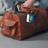 Lila-gelbe Monogram, Initial-C-blau Gepäckanhänger