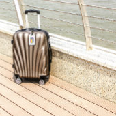 Lila-gelbe Monogram, Initial-D weiß Gepäckanhänger