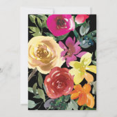 Lila gelbe Orange-Blume, schwarze Adresse ändern (Rückseite)