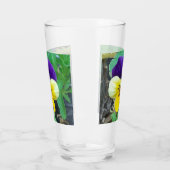 Lila-gelbe Pansy-Glas-Tumbler Glas (Links)