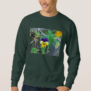 Lila-Gelbe Pansy Sweatshirt