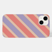 Lila-gelbe Pastellfarben-Monogramm Case-Mate iPhone Hülle (Rückseite (Horizontal))