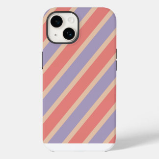Lila-gelbe Pastellfarben-Monogramm iPhone 14 Hülle