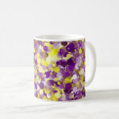 Lila Gelbe Punkt 11oz Tasse (VorderseiteRechts)
