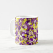 Lila Gelbe Punkt 11oz Tasse (Vorderseite Links)
