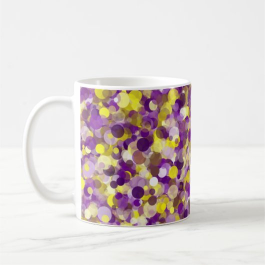 Lila Gelbe Punkt 11oz Tasse (Links)