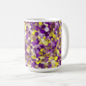 Lila Gelbe Punkt 15oz Tasse (VorderseiteRechts)