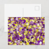 Lila Gelbe Punktkarte Postkarte (Vorne/Hinten)