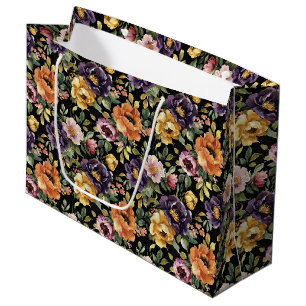 Lila Gelbe Rosa Orange Blumen Brautparty Große Geschenktüte