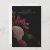 Lila-Gelbe Rosa-Peonies & Rose Hochzeiten & UAWG Einladung (Rückseite)