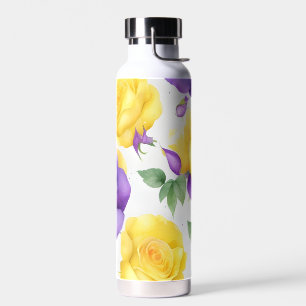 Lila Gelbe Rose Trinkflasche