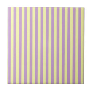 Lila Gelbe Streifen Muster Minimal Modern Fliese