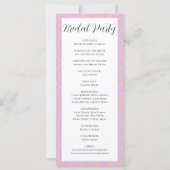 Lila, gelbe und weiße Karierte Hochzeitsprogramme (Rückseite)