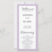 Lila, gelbe und weiße Karierte Hochzeitsprogramme (Vorderseite)