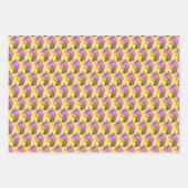 Lila-Gelbe Wildblume Foto-Artwork-Muster Geschenkpapier Set (Vorderseite 3)