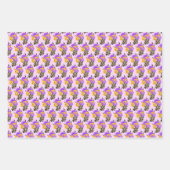 Lila-Gelbe Wildblume Foto-Artwork-Muster Geschenkpapier Set (Vorderseite 2)