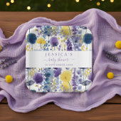 Lila Gelbe Wildblume Kinderdusche Pappteller