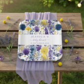 Lila Gelbe Wildblume Kinderdusche Pappteller