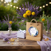 Lila Gelbe Wildblume Kinderdusche Runder Aufkleber