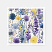 Lila Gelbe Wildblume Kinderdusche Serviette (Vorderseite)