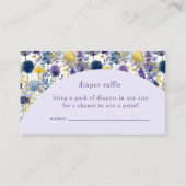 Lila Gelbe Wildblume Windelfarbe Windeln Windeln Begleitkarte (Vorderseite)