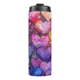 LILA GELBEN PINK BLUE VALENTINE HERZEN THERMOSBECHER