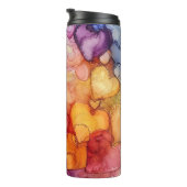 LILA GELBEN ROTE BLUE VALENTINE HERZEN THERMOSBECHER (Nach rechts gedreht)