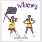 Lila gelber Farbschutz #1 Aufkleber (Blatt)