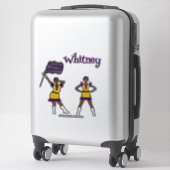 Lila gelber Farbschutz #1 Aufkleber (Koffer)