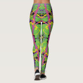 Lila-Gelber Kush-Spritzer Leggings (Rückseite)