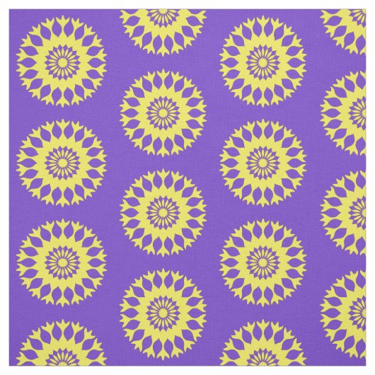 Lila gelber Mandala-mutiger abstrakter Stoff (Muster)