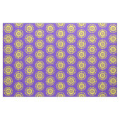 Lila gelber Mandala-mutiger abstrakter Stoff (Fat Quarter (45,7 x 55,9 cm))