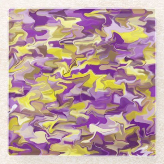 Lila gelber Untersetzer (Vorderseite)