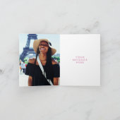 Lila Gelbes Gepäck Abschiedskarte Danke Karte (Innenseite)