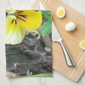 Lila-gelbes Handtuch (Viertel Falte)