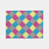 Lila, gelbes Muster Fleecedecke (Vorderseite (Horizontal))