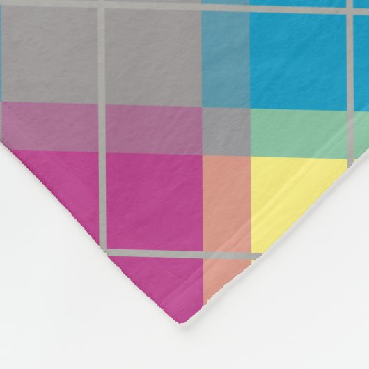 Lila, gelbes Muster Fleecedecke (Ecke)